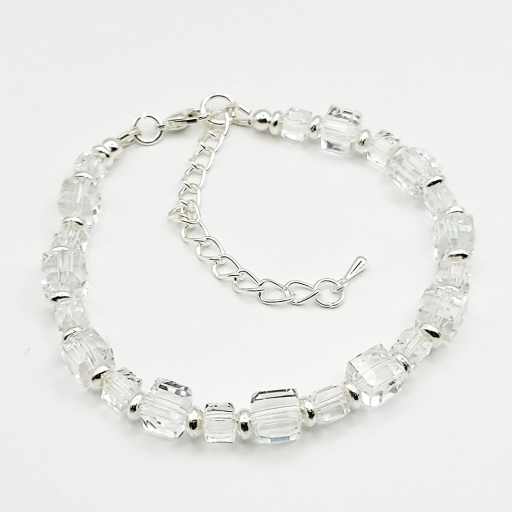 Crystal Cube Armband „Bergkristall“