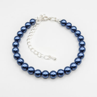 Perlen-Armband Pearl Effect Blue