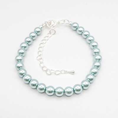 Perlen-Armband Pearl Effect Light Blue
