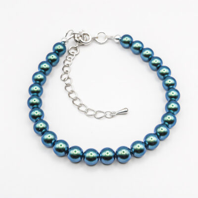 Perlen-Armband Pearl Effect Peacock Green