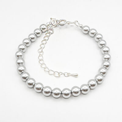 Perlen-Armband Pearl Effect Silver