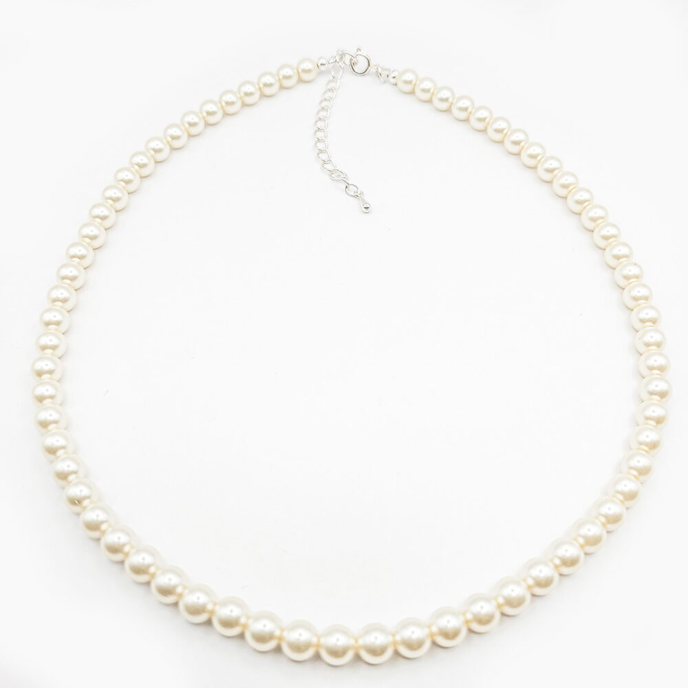Perlen-Kette Pearl Effect White