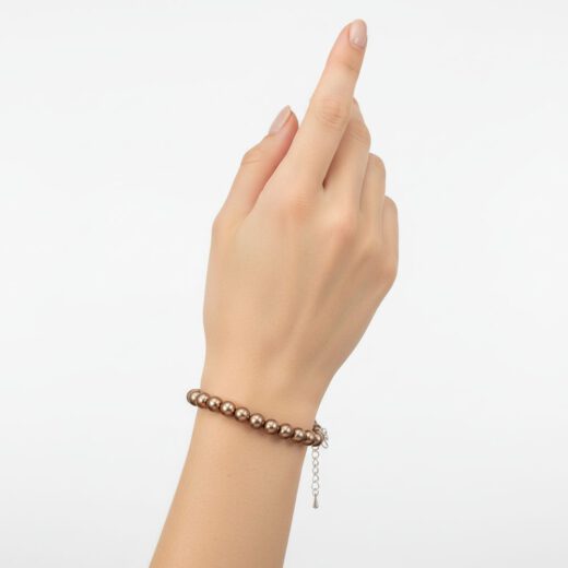 Perlen-Armband Pearl Effect Bronze