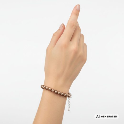 Perlen-Armband Pearl Effect Bronze - KI-generiert