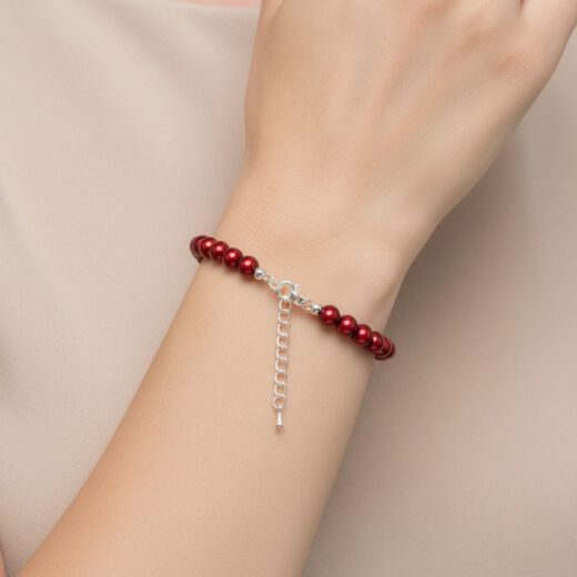 Perlen-Armband Pearl Effect Red