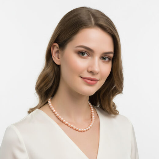 Perlen-Kette Pearl Effect Rosaline