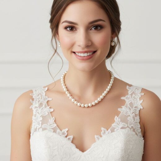 Perlen-Kette Pearl Effect White