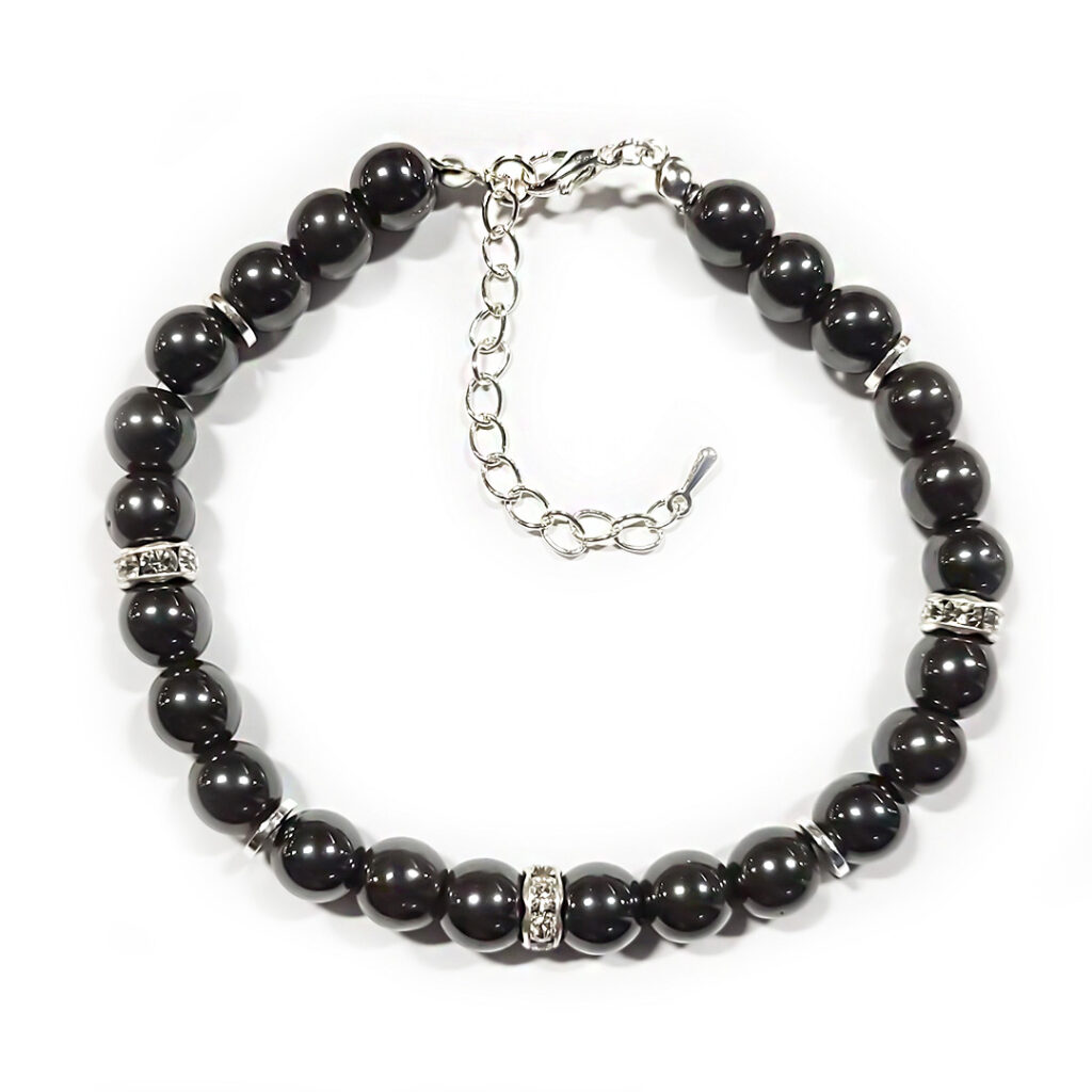 Naturstein-Armband „Hämatit“ 8mm