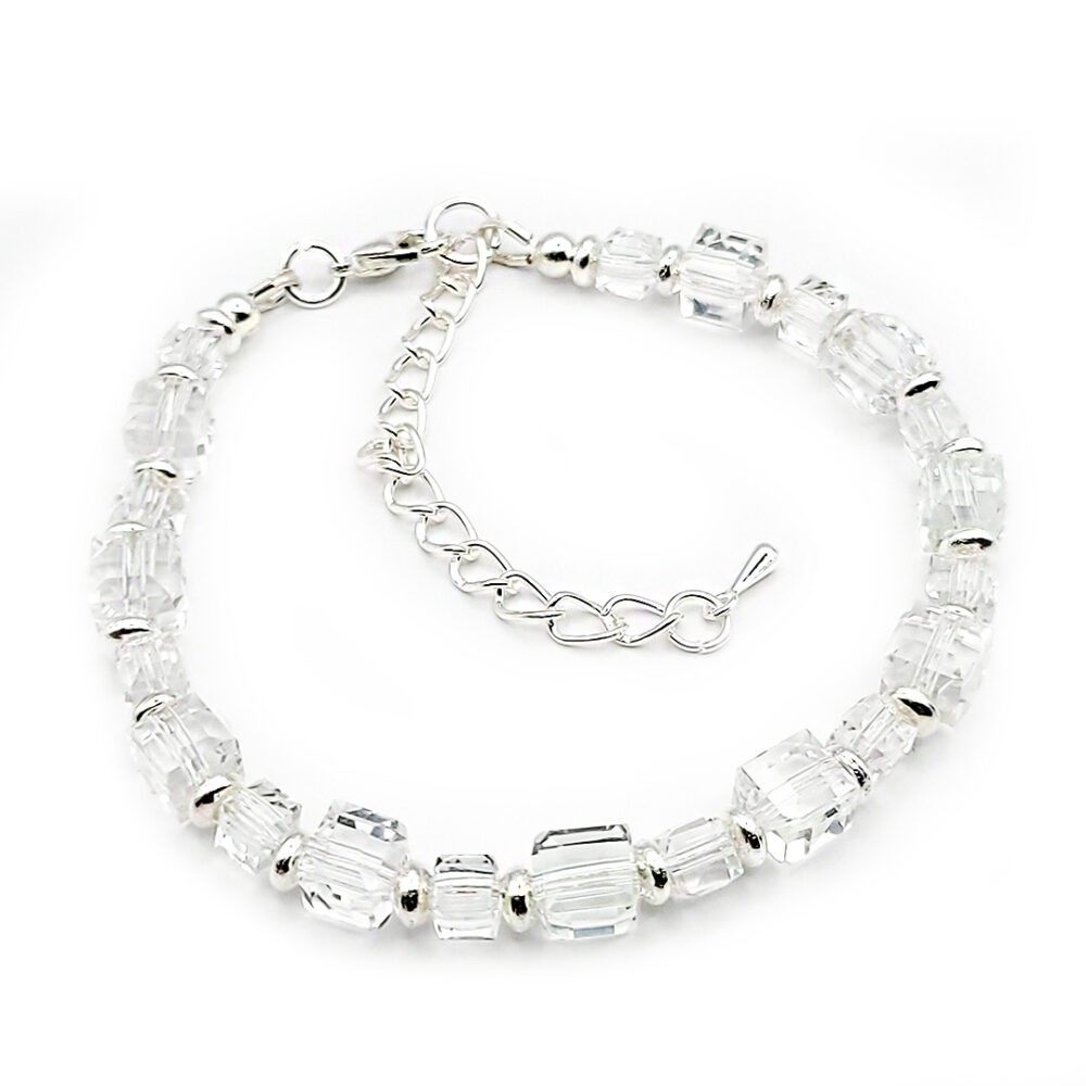 Crystal Cube Armband "Bergkristall"