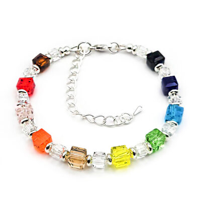 Crystal Cube Armband „Rainbow“