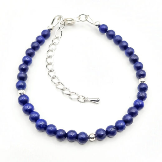Kette Silver&Stone Lapislazuli mit Silberperlen