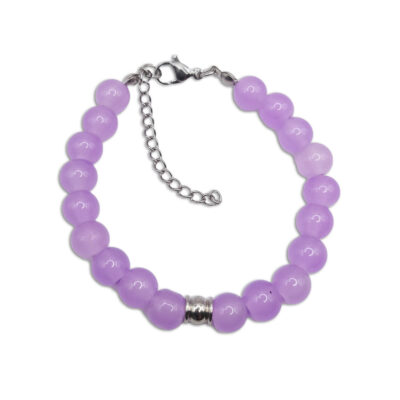 Natur-Edelstein-Armband „Lavendel-Jade“ 8mm