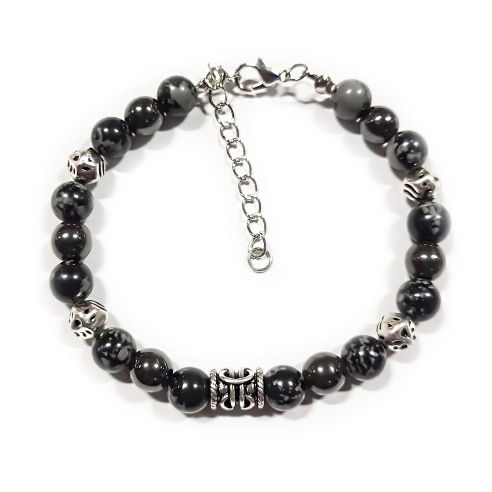Naturstein-Armband "Obsidian" 8mm