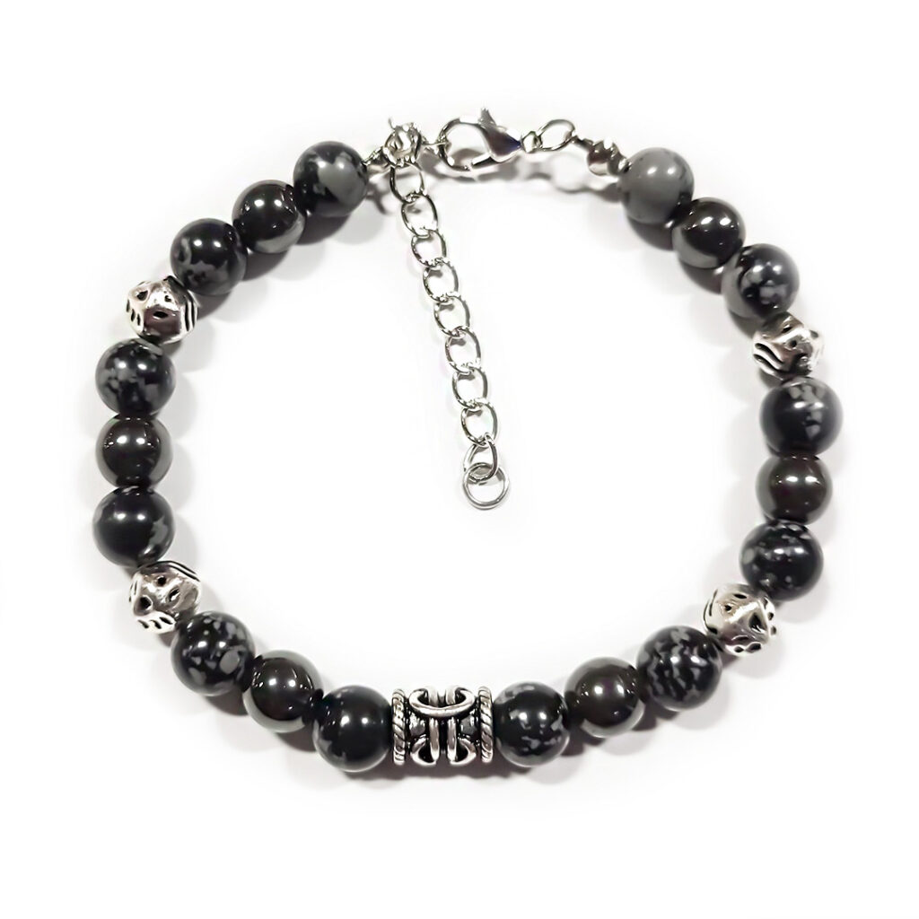 Naturstein-Armband „Obsidian“ 8mm