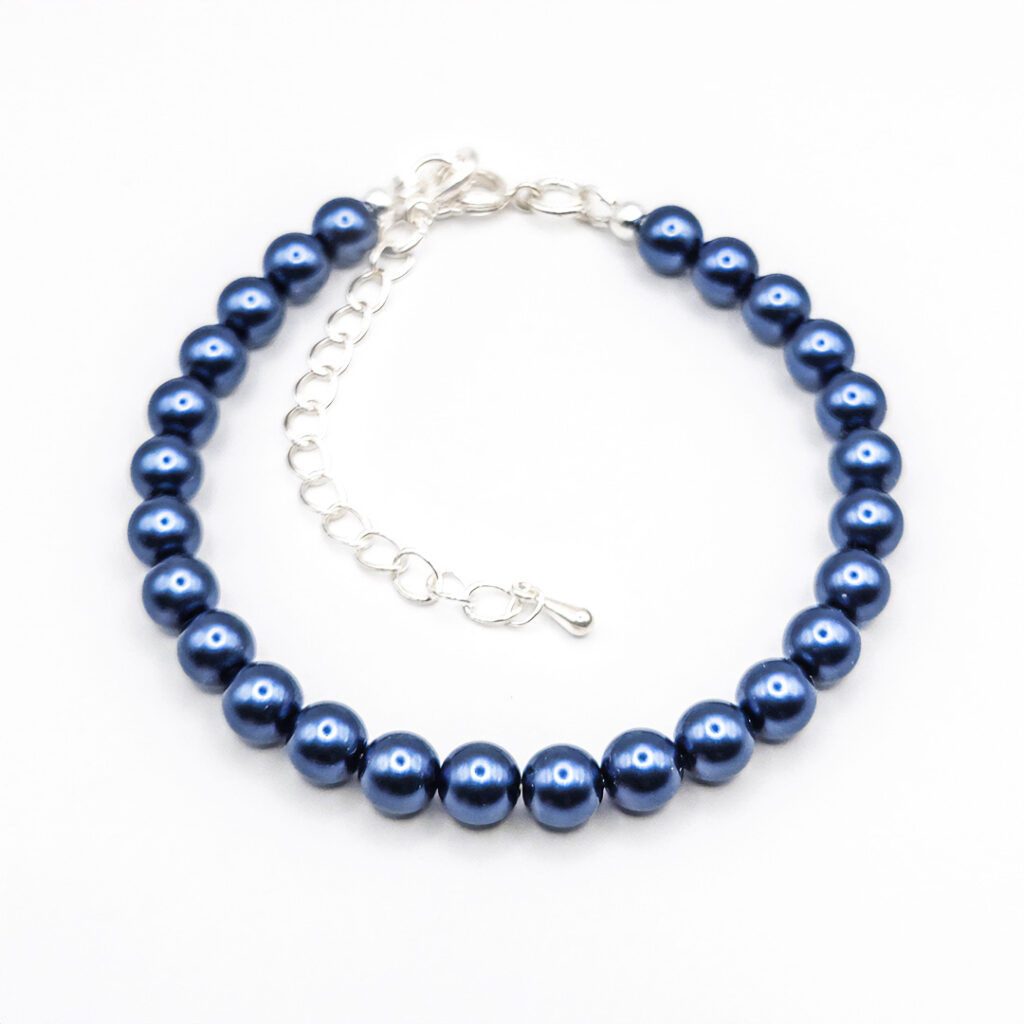 Perlen-Armband Pearl Effect Blue