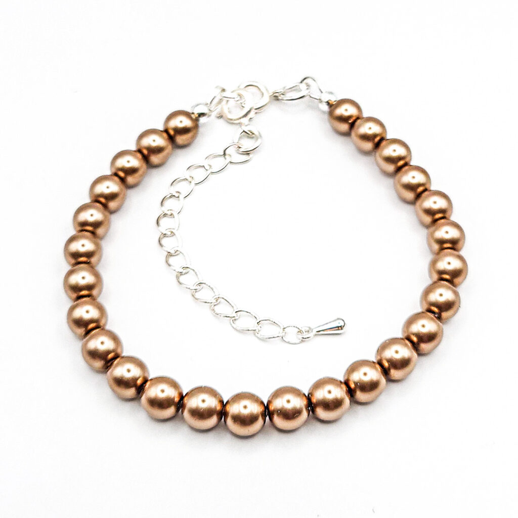Perlen-Armband Pearl Effect Bronze