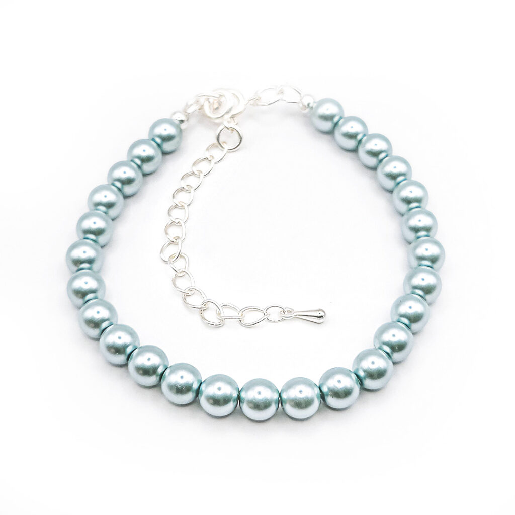 Perlen-Armband Pearl Effect Light Blue