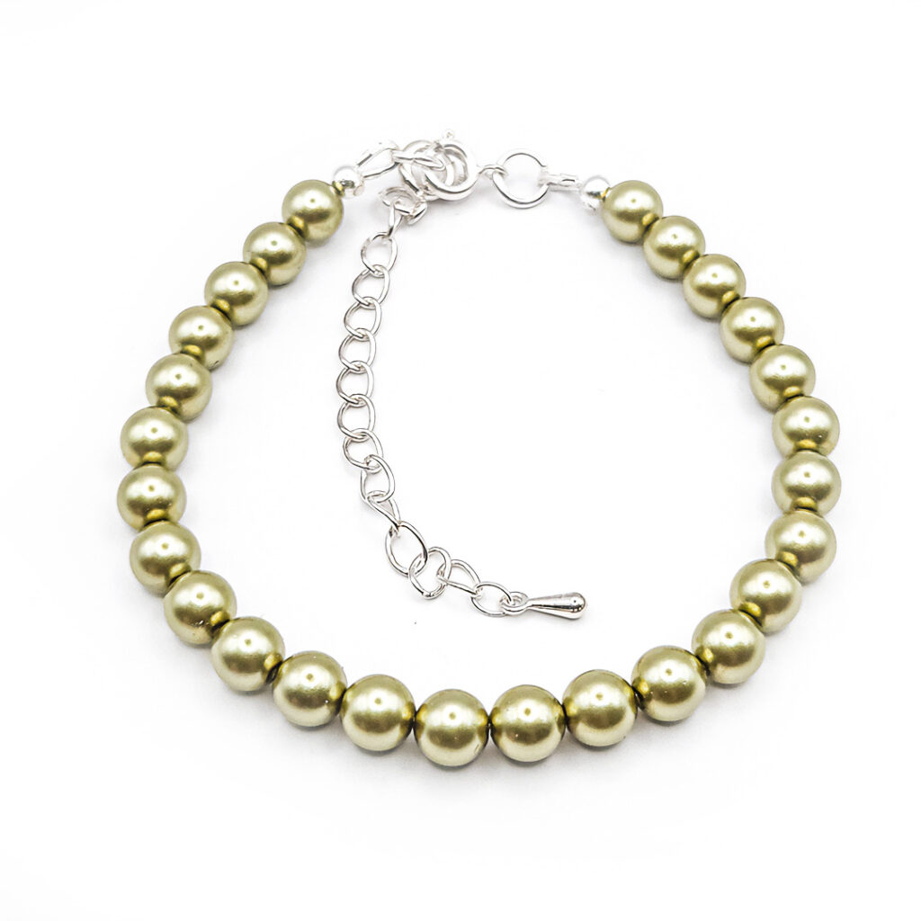 Perlen-Armband Pearl Effect Light Green