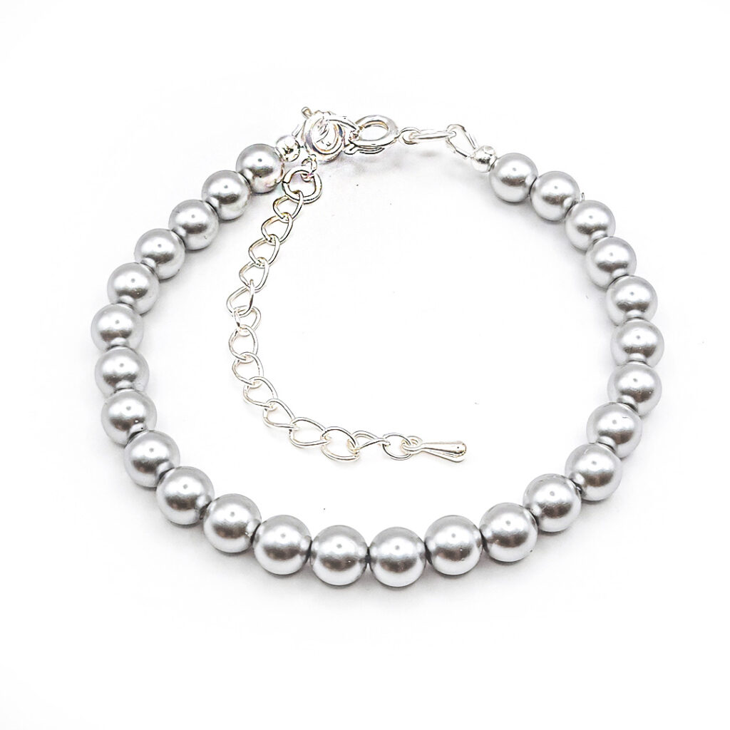 Perlen-Armband Pearl Effect Silver
