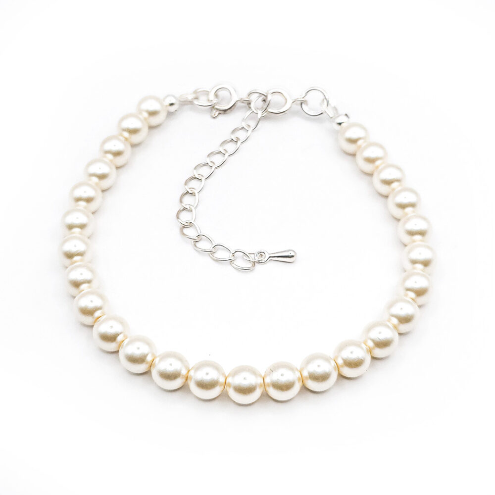 Perlen-Armband Pearl Effect White