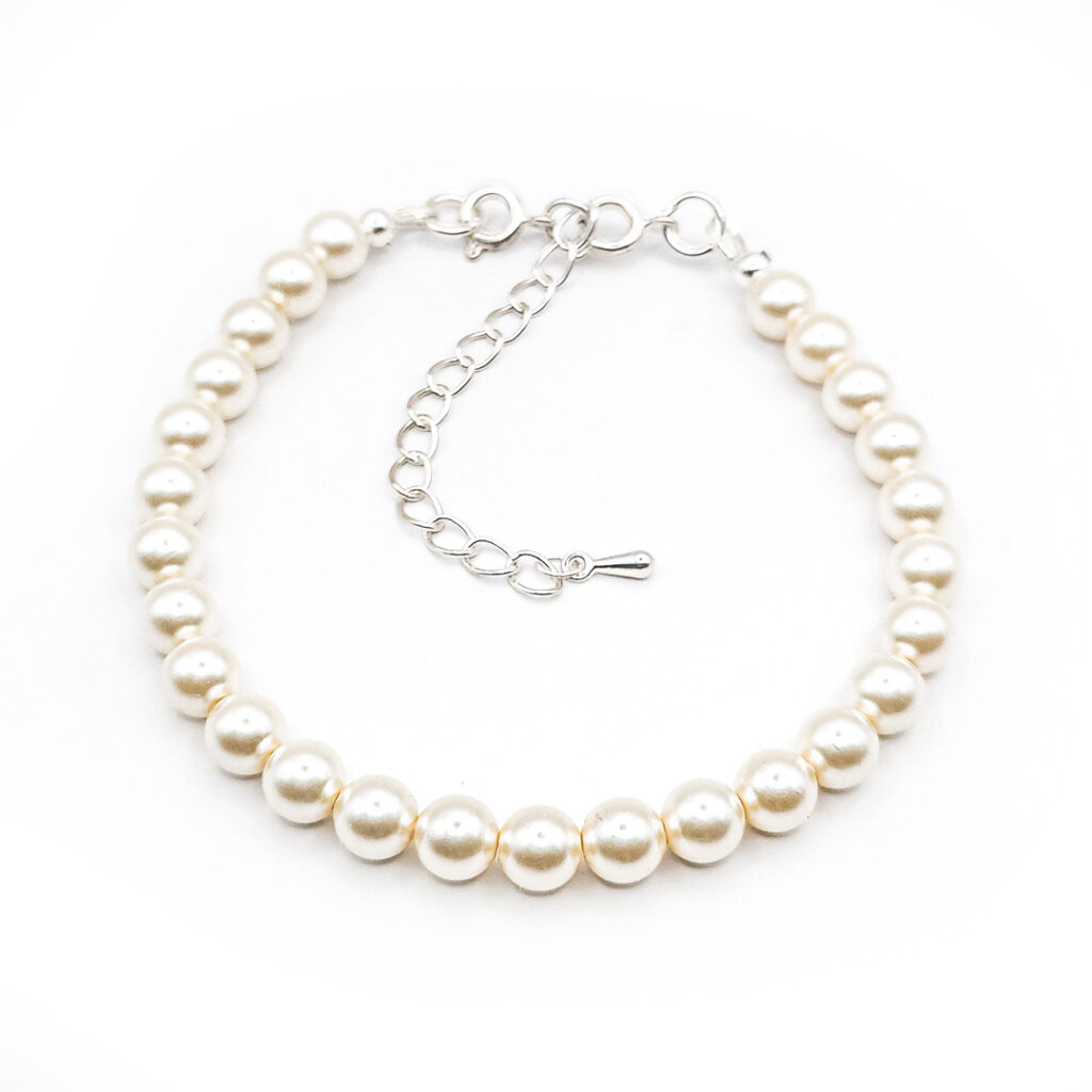 Perlen-Armband Pearl Effect White