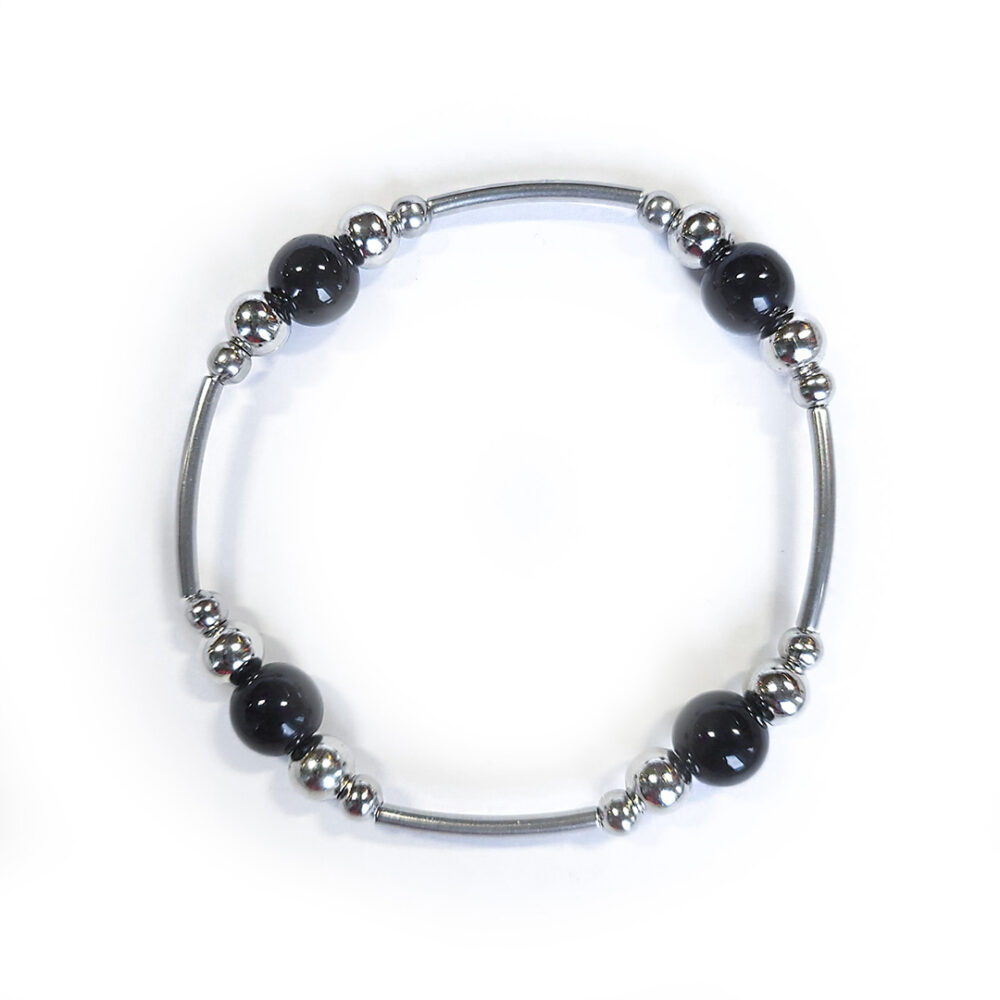 Armband Steel&Stone "Onyx" StyleB 17cm