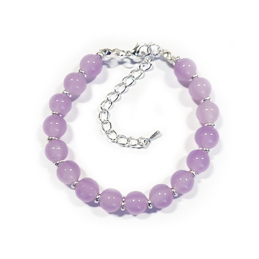 Naturstein-Armband „Lavendel-Jade“ 8mm