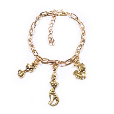 Charm-Armband „Golden Kitty“