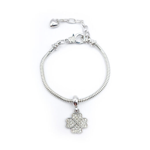 Glücksbringer-Armband mit Kleeblatt