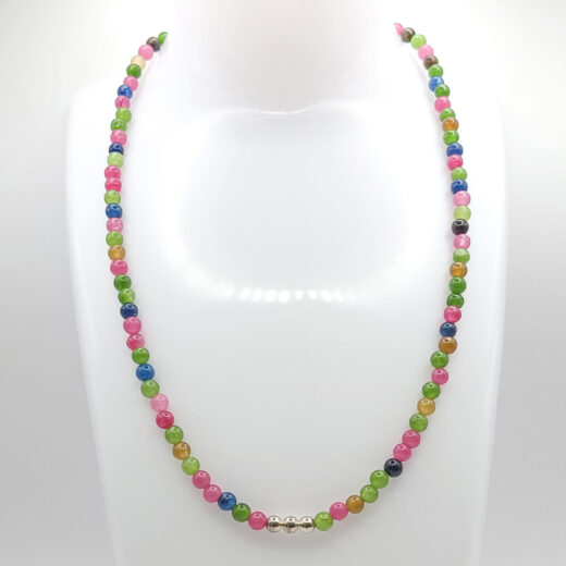 Kette Silver&Stone Turmalin mit Silberperlen