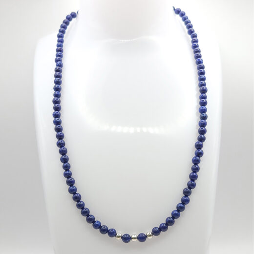 Kette Silver&Stone Lapislazuli mit Silberperlen