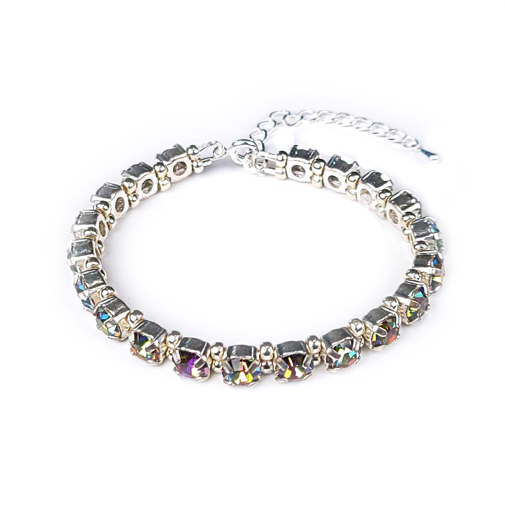 Kristall-Armband "BlumenZauber" silberfarben