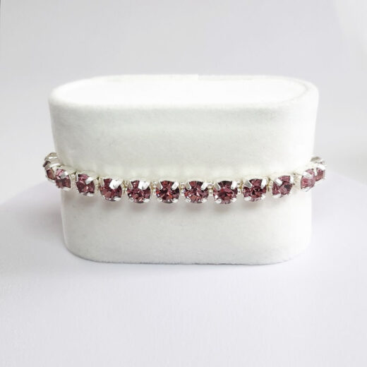 Kristall-Armband "Heller Amethyst" silber