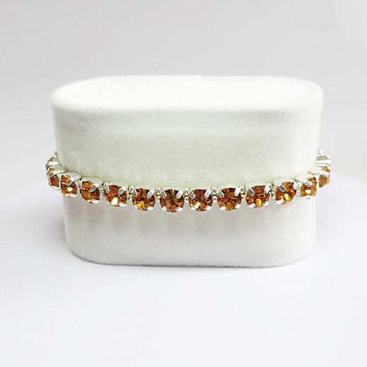 Kristall-Armband "Topas" silber