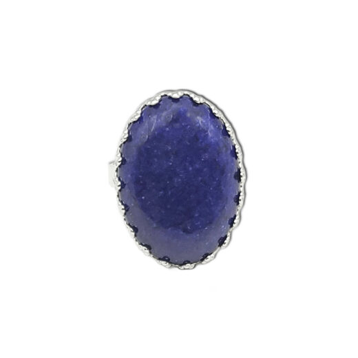 Naturstein-Ring Lapislazuli silber 25x18mm