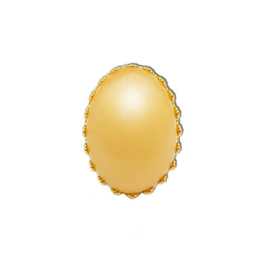 Naturstein-Ring Gelber Jaspis gold 25x18mm