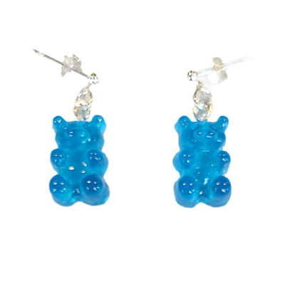 Gummibärchen-Ohrstecker blau