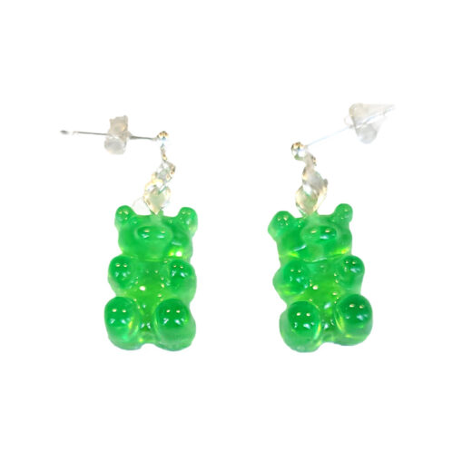 Gummibärchen-Ohrstecker grün
