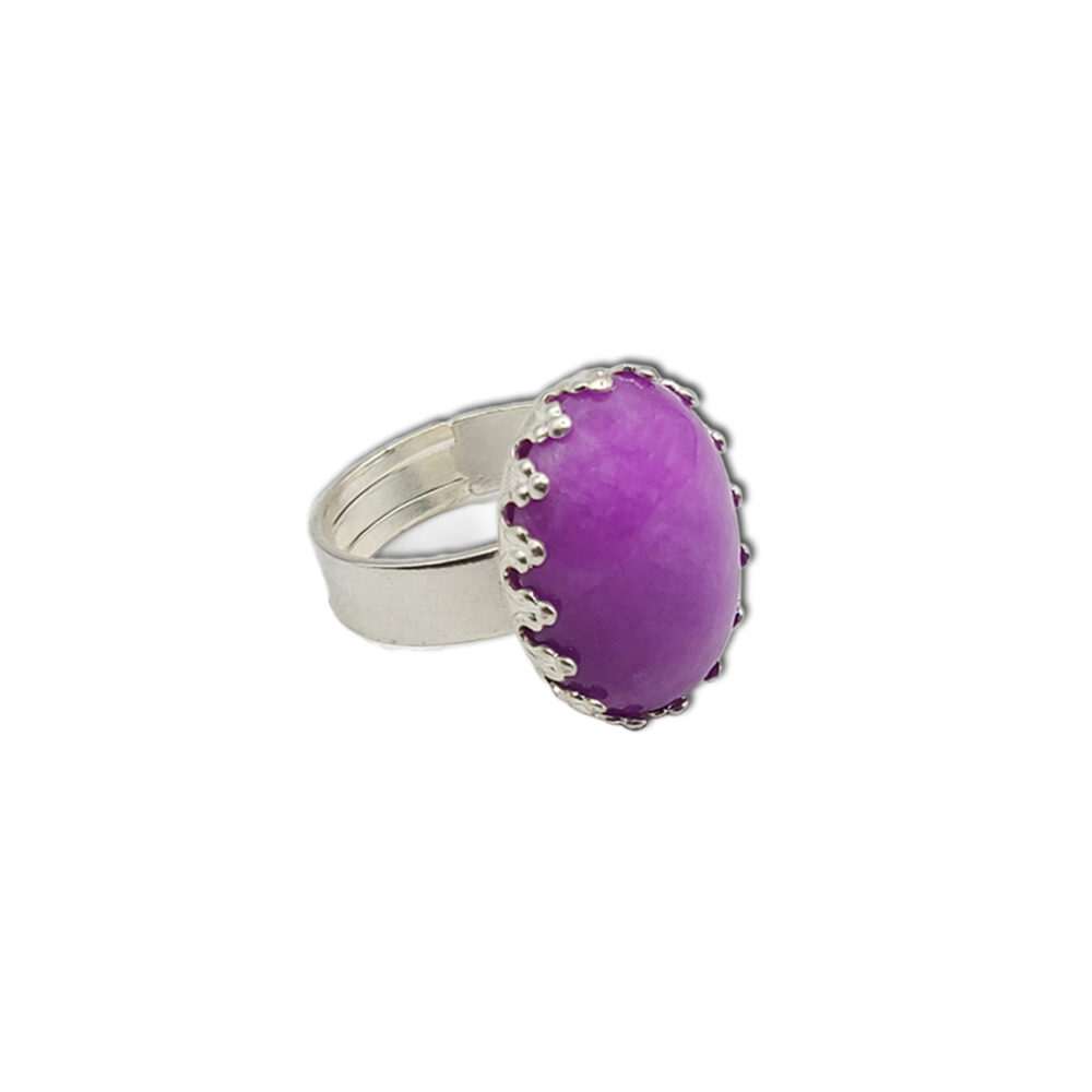Naturstein-Ring 18x13 Amethyst