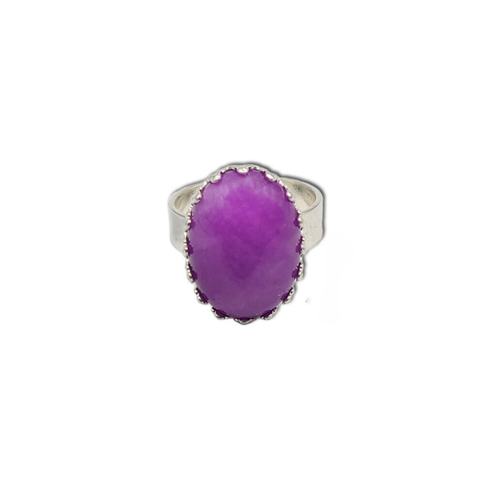 Naturstein-Ring 18x13 Amethyst