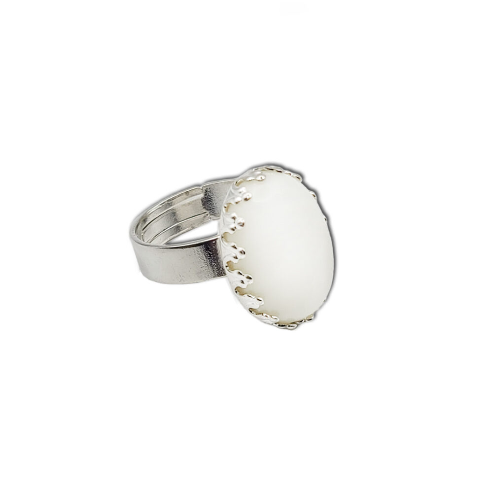 Naturstein-Ring 18x13 Howlith