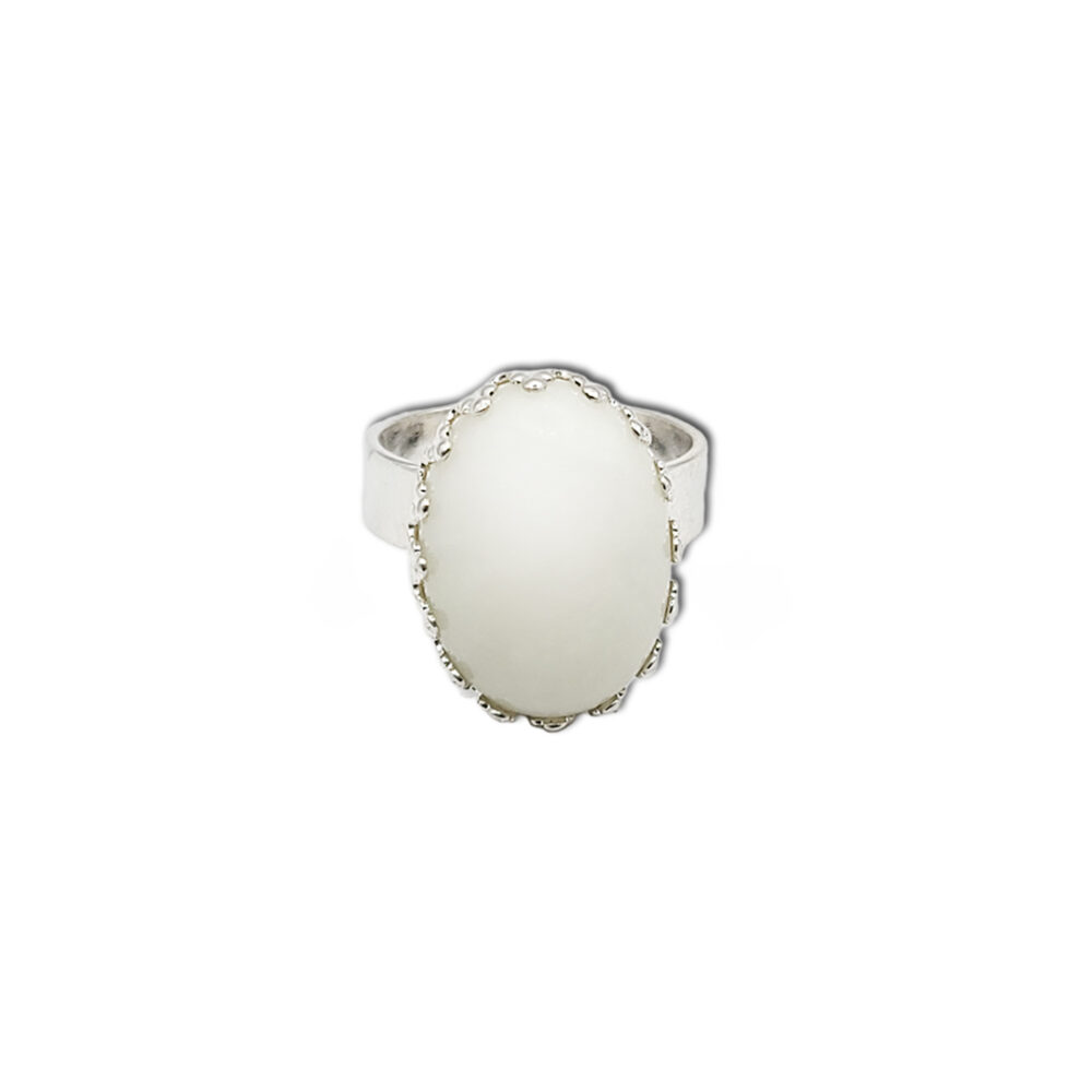 Naturstein-Ring 18x13 Howlith