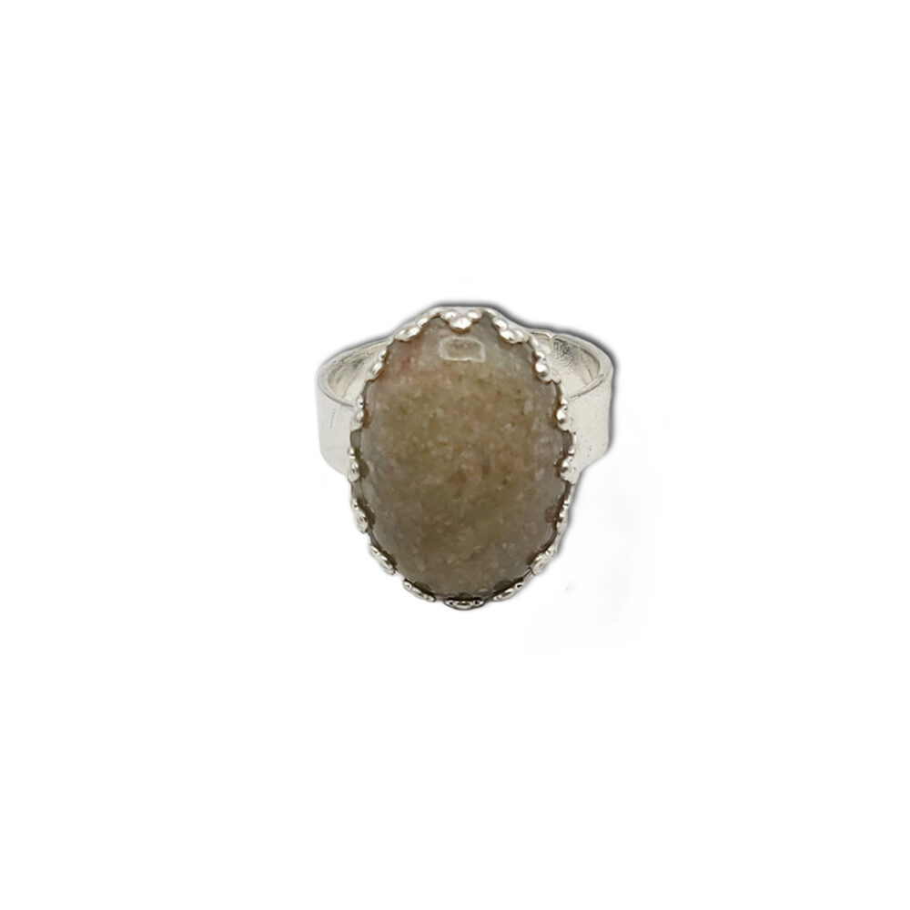 Naturstein-Ring 18x13 Labradorit