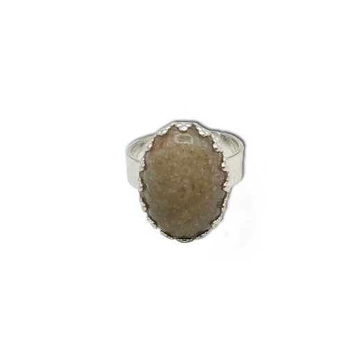 Naturstein-Ring 18x13 Labradorit