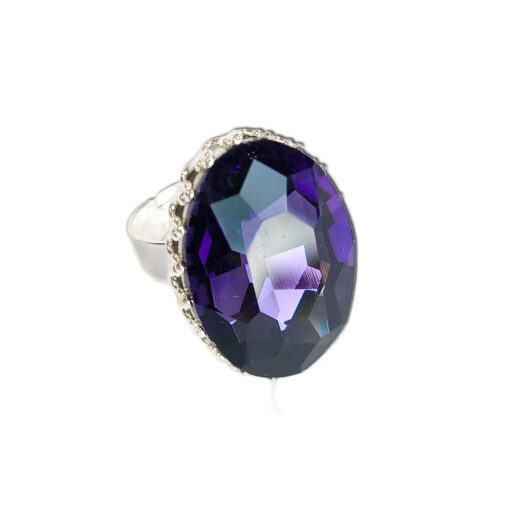 Wunsch-Ring Amethyst silber 25x18mm