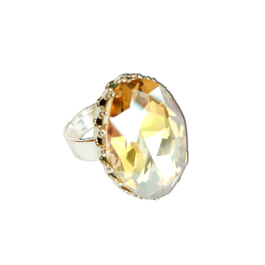 Wunsch-Ring Citrin silber 25x18mm