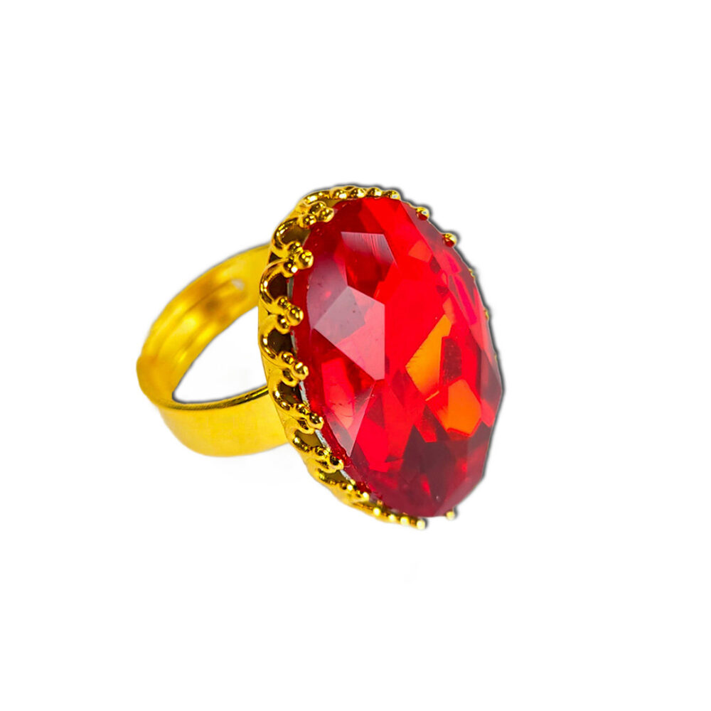 Wunsch-Ring "Rubin" goldfarben