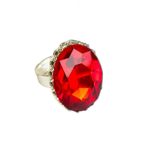 Wunsch-Ring Rubin silber 25x18mm