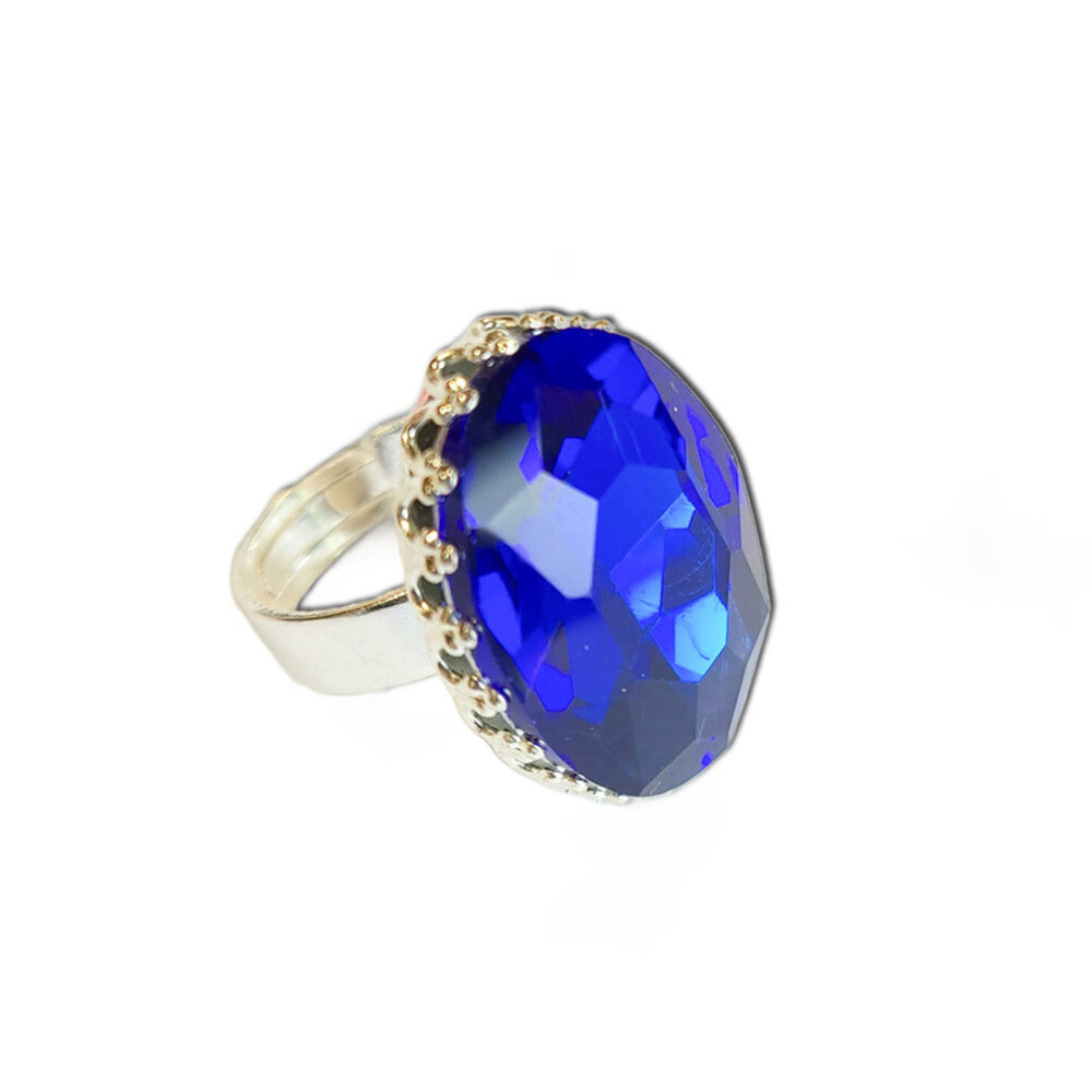 Wunsch-Ring "Saphir" silberfarben