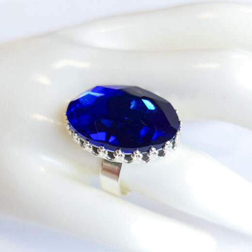 Wunsch-Ring Saphir silber 25x18mm